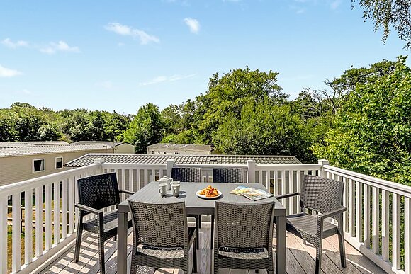 Silver Premium 2 Bed Caravan, Sleeps 6. decking. - White Acres, Newquay