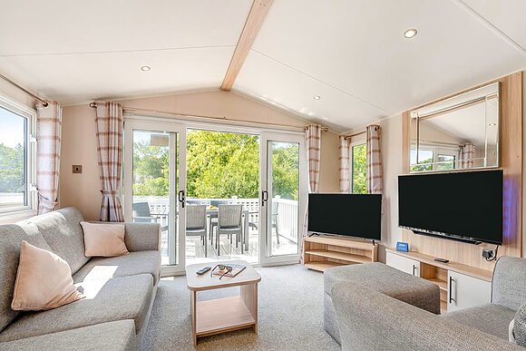 Silver Premium 2 Bed Caravan, Sleeps 6. decking. - White Acres, Newquay