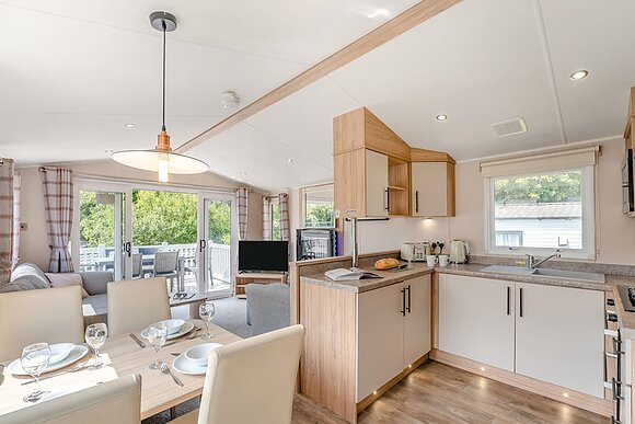 Silver Premium 2 Bed Caravan, Sleeps 6. decking. - White Acres, Newquay