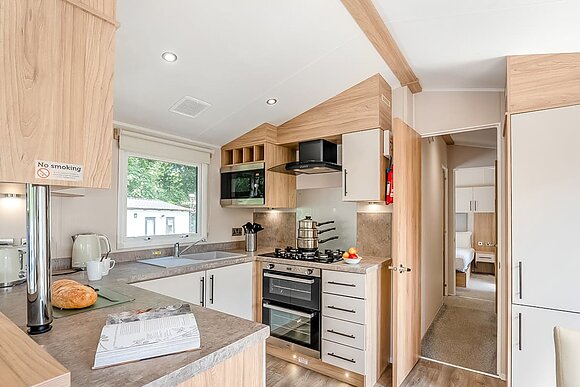 Silver Premium 2 Bed Caravan, Sleeps 6. decking. - White Acres, Newquay