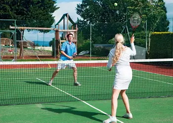 Outdoor tennis court