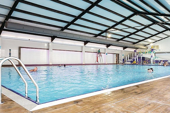 Indoor heated swimming pool at Ladram Bay Holiday Park 