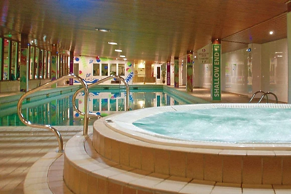 Indoor heated swimming pool and jacuzzi