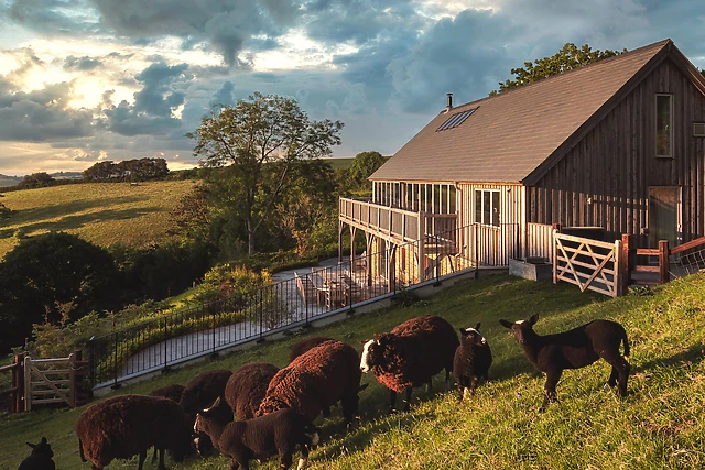 Gitcombe Retreat has valley views from its balcony, about 8 miles from Dartmouth