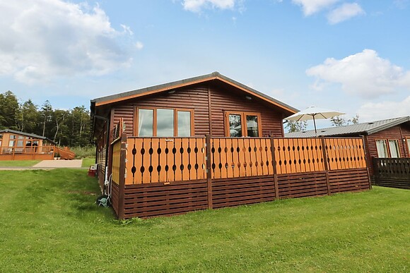 Hillside View wooden lodge in Northumberland